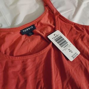 Torrid Sleeveless Marsala Hanky Hem Dress